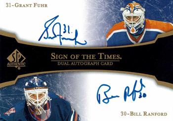 2007-08 SP Authentic - Sign of the Times Duals #ST2-FR Grant Fuhr / Bill Ranford  Front