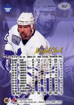 1996-97 Ultra #162 Wendel Clark Back