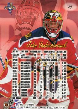 1996-97 Ultra #70 John Vanbiesbrouck Back