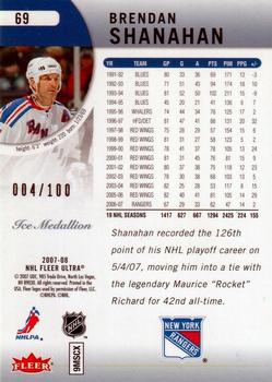 2007-08 Ultra - Ice Medallion #69 Brendan Shanahan  Back