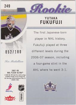 2007-08 Ultra - Ice Medallion #249 Yutaka Fukufuji  Back