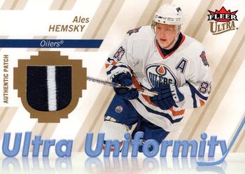 2007-08 Ultra - Uniformity Patches #U-AH Ales Hemsky  Front