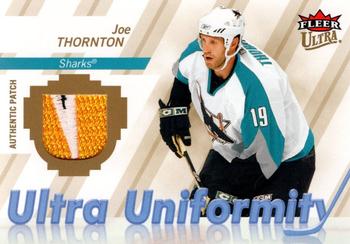 2007-08 Ultra - Uniformity Patches #U-JT Joe Thornton  Front