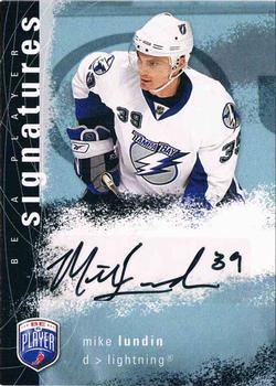 2007-08 Upper Deck Be a Player - Signatures #S-ML Mike Lundin Front