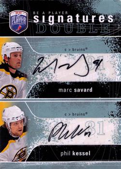 2007-08 Upper Deck Be a Player - Signatures Double #2S-SK Marc Savard / Phil Kessel  Front