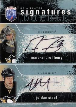 2007-08 Upper Deck Be a Player - Signatures Double #2S-FS Marc-Andre Fleury / Jordan Staal  Front