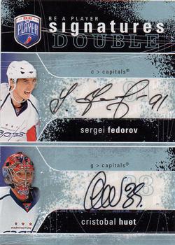 2007-08 Upper Deck Be a Player - Signatures Double #2S-SH Sergei Fedorov / Cristobal Huet  Front