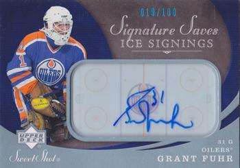 2007-08 Upper Deck Sweet Shot - Signature Saves Ice Signings #SSR-GF Grant Fuhr  Front