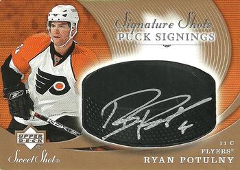2007-08 Upper Deck Sweet Shot - Signature Shots Puck Signings #SSP-RP Ryan Potulny  Front