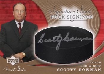 2007-08 Upper Deck Sweet Shot - Signature Shots Puck Signings #SSP-SB Scotty Bowman  Front