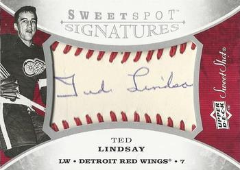 2007-08 Upper Deck Sweet Shot - Sweet Spot Signatures Baseball Skins #SBS-TL Ted Lindsay  Front