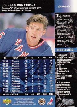 1996-97 Upper Deck #104 Ulf Samuelsson Back