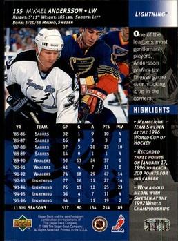 1996-97 Upper Deck #155 Mikael Andersson Back