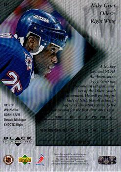 1996-97 Upper Deck Black Diamond #15 Mike Grier Back