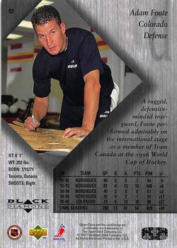 1996-97 Upper Deck Black Diamond #52 Adam Foote Back