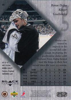 1996-97 Upper Deck Black Diamond #65 Byron Dafoe Back