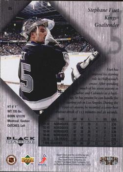 1996-97 Upper Deck Black Diamond #85 Stephane Fiset Back