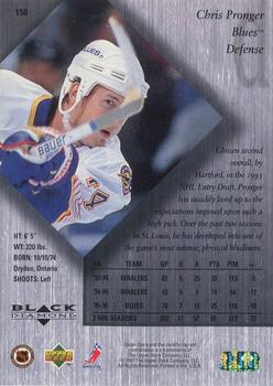 1996-97 Upper Deck Black Diamond #150 Chris Pronger Back