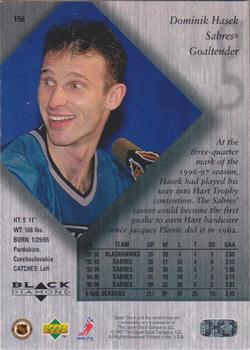 1996-97 Upper Deck Black Diamond #156 Dominik Hasek Back