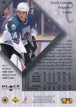 1996-97 Upper Deck Black Diamond #166 Mario Lemieux Back