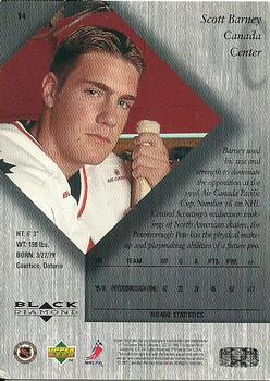 1996-97 Upper Deck Black Diamond #14 Scott Barney Back