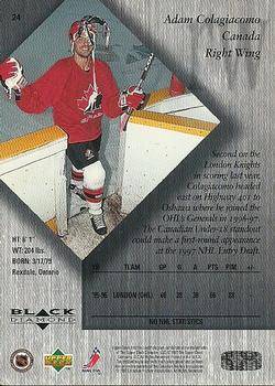 1996-97 Upper Deck Black Diamond #24 Adam Colagiacomo Back