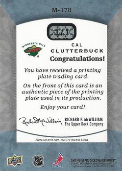 2007-08 Upper Deck The Cup - 2007-08 SP Authentic Printing Plates Magenta #M-178 Cal Clutterbuck  Back