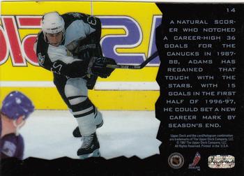 1996-97 Upper Deck Ice #14 Greg Adams Back