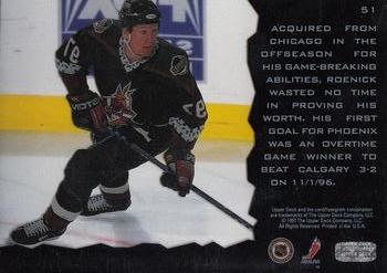 1996-97 Upper Deck Ice #51 Jeremy Roenick Back