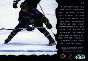 1996-97 Upper Deck Ice #73 Chris Simon Back