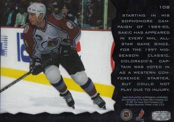 1996-97 Upper Deck Ice #108 Joe Sakic Back