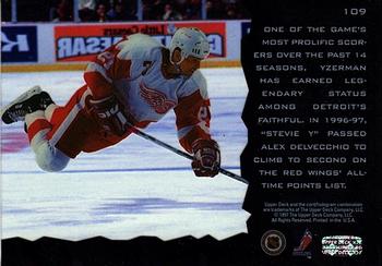 1996-97 Upper Deck Ice #109 Steve Yzerman Back