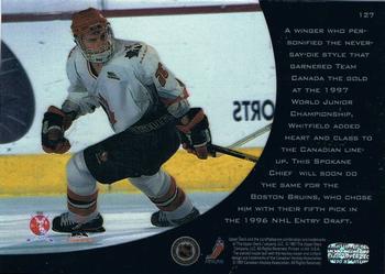 1996-97 Upper Deck Ice #127 Trent Whitfield Back