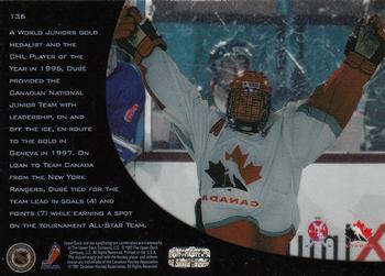 1996-97 Upper Deck Ice #136 Christian Dube Back