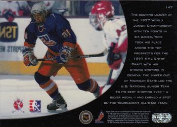 1996-97 Upper Deck Ice #147 Mike York Back