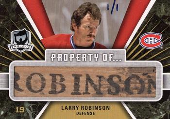 2007-08 Upper Deck The Cup - Property of #PO-LR Larry Robinson  Front