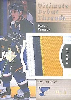 2007-08 Upper Deck Ultimate Collection - Ultimate Debut Threads Patches #DT-DP David Perron  Front