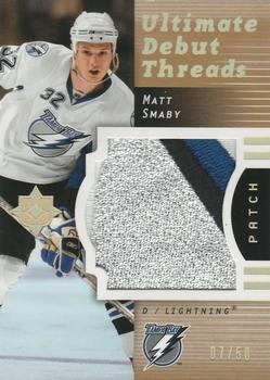2007-08 Upper Deck Ultimate Collection - Ultimate Debut Threads Patches #DT-SM Matt Smaby  Front