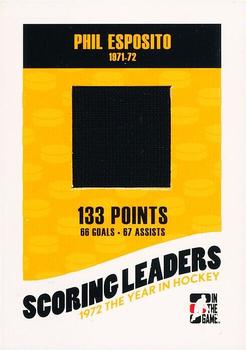 2009-10 In The Game 1972 The Year In Hockey - '71-'72 Scoring Leaders #SLA-02 Phil Esposito  Front