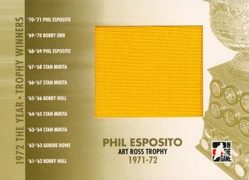 2009-10 In The Game 1972 The Year In Hockey - '71-'72 Trophy Winners #TWA-01 Phil Esposito / Art Ross Trophy  Front