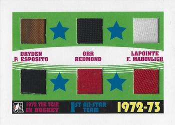 2009-10 In The Game 1972 The Year In Hockey - '72-'73 First Team All Star #FATB-01 Ken Dryden / Bobby Orr / Guy Lapointe / Phil Esposito / Mickey Redmond / Frank Mahovlich  Front