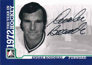 2009-10 In The Game 1972 The Year In Hockey - Autographs #A-AB Andre Boudrias  Front