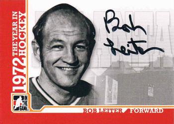 2009-10 In The Game 1972 The Year In Hockey - Autographs #A-BL Bob Leiter  Front