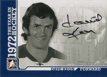 2009-10 In The Game 1972 The Year In Hockey - Autographs #A-DK Dave Keon Front