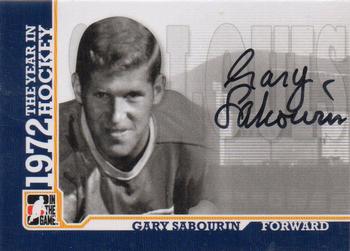 2009-10 In The Game 1972 The Year In Hockey - Autographs #A-GS Gary Sabourin  Front