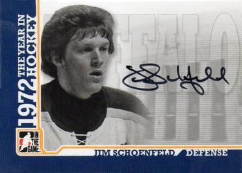 2009-10 In The Game 1972 The Year In Hockey - Autographs #A-JS Jim Schoenfeld  Front