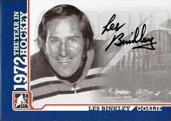 2009-10 In The Game 1972 The Year In Hockey - Autographs #A-LB Les Binkley  Front