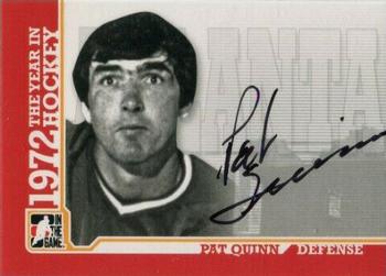2009-10 In The Game 1972 The Year In Hockey - Autographs #A-PQ Pat Quinn  Front