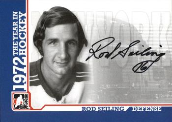 2009-10 In The Game 1972 The Year In Hockey - Autographs #A-RS Rod Seiling  Front