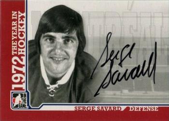 2009-10 In The Game 1972 The Year In Hockey - Autographs #A-SS Serge Savard Front